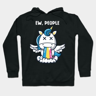 The Unicorny Misanthrope: A Rainbow of Disdain for Humanity Hoodie